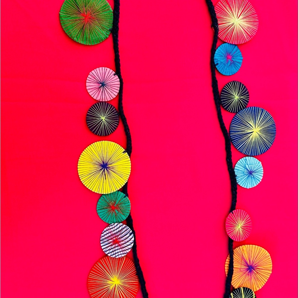 🌸 Vibrant Azalea Statement Necklace – Solvang Danish Village Find!